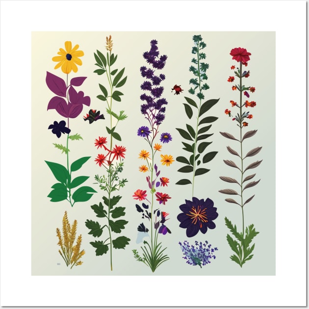 Herbal Harmony: A Blossoming Garden Wall Art by linann945